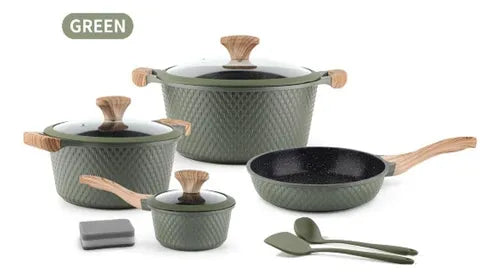 BATERIA DE COCINA 10 PIEZAS EN GRANITO