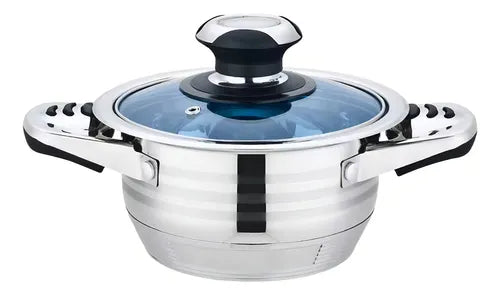 BATERÍA DE COCINA 25 PIEZAS RADIOS EN VIDRIO