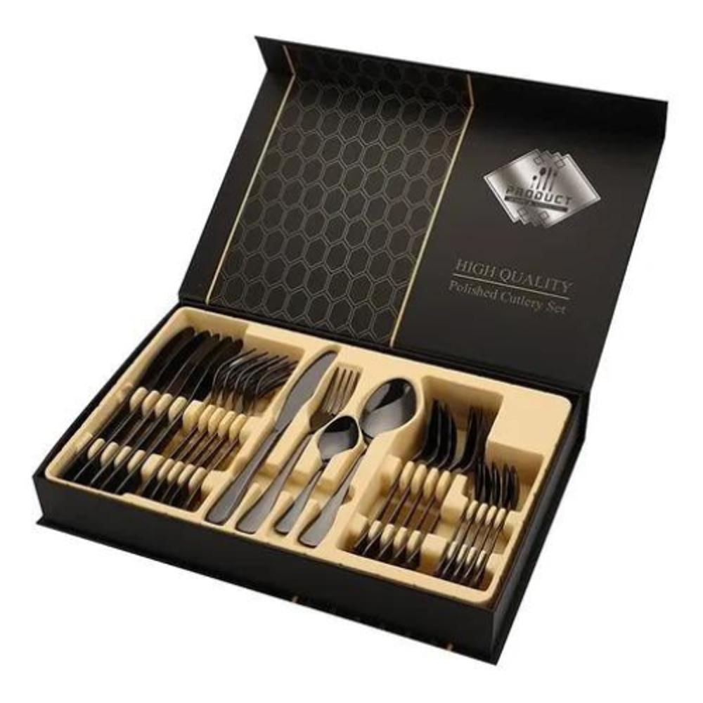 JUEGO DE CUBIERTOS 24 PIEZAS EN ACERO