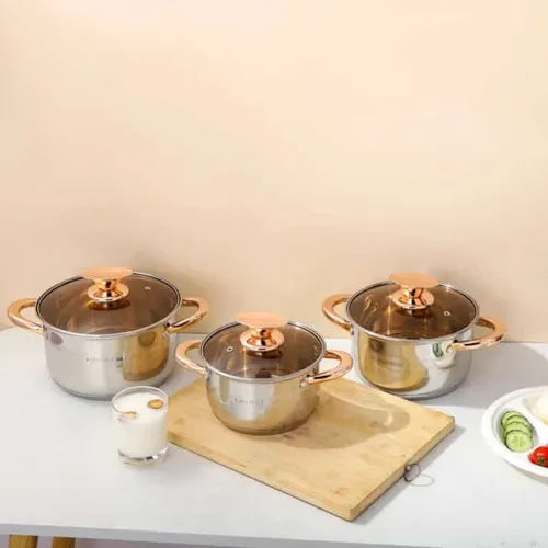 BATERIA DE COCINA 6 PIEZAS EN ACERO