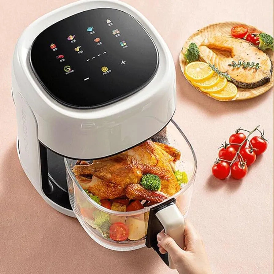 FREIDORA DE AIRE 6 LITROS CANASTA DE CRISTAL