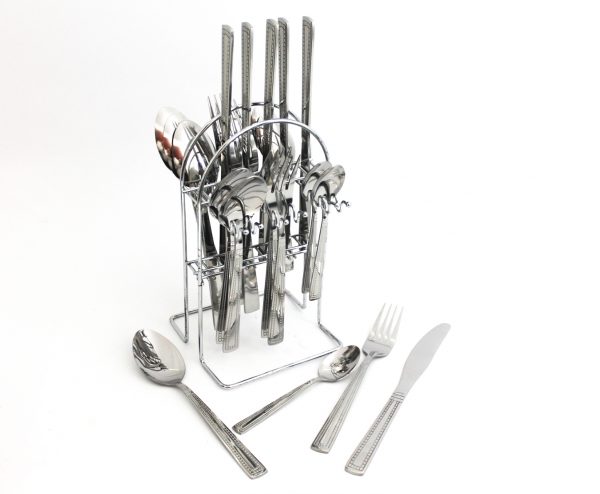 JUEGO DE CUBIERTOS 24 PIEZAS CON BASE