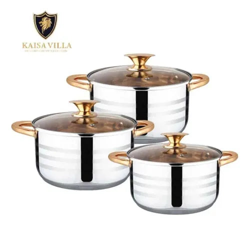 BATERIA DE COCINA 6 PIEZAS EN ACERO