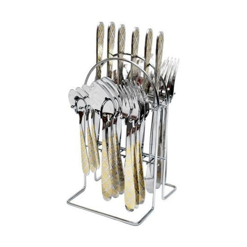 JUEGO DE CUBIERTOS 24 PIEZAS CON BASE