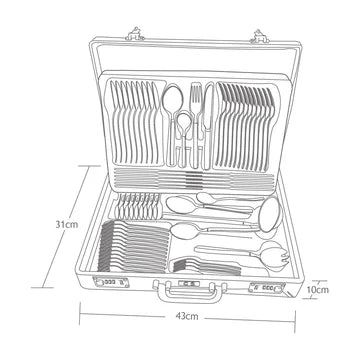 JUEGO DE CUBIERTOS 72 PIEZAS