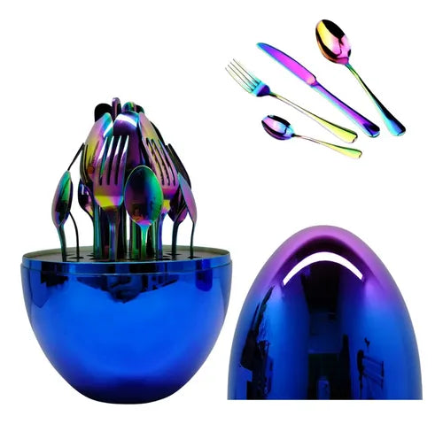 SET DE CUBIERTOS 24 PIEZAS ESTUCHE DE HUEVO