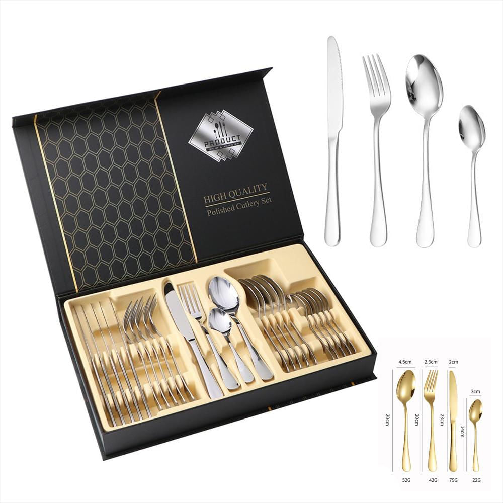 JUEGO DE CUBIERTOS 24 PIEZAS EN ACERO