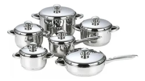 BATERÍA DE COCINA 12 PIEZAS SUIZAS