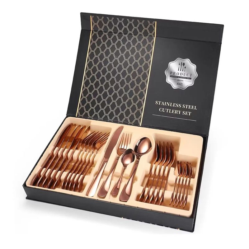 JUEGO DE CUBIERTOS 24 PIEZAS EN ACERO