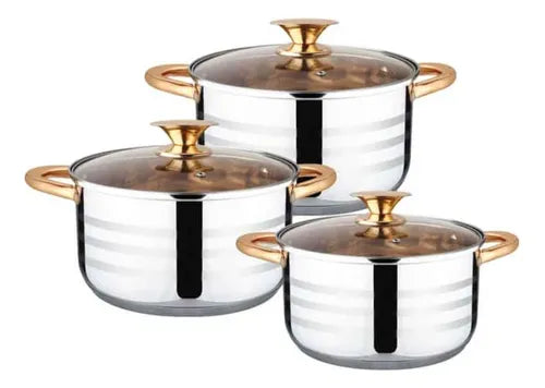 BATERIA DE COCINA 6 PIEZAS EN ACERO