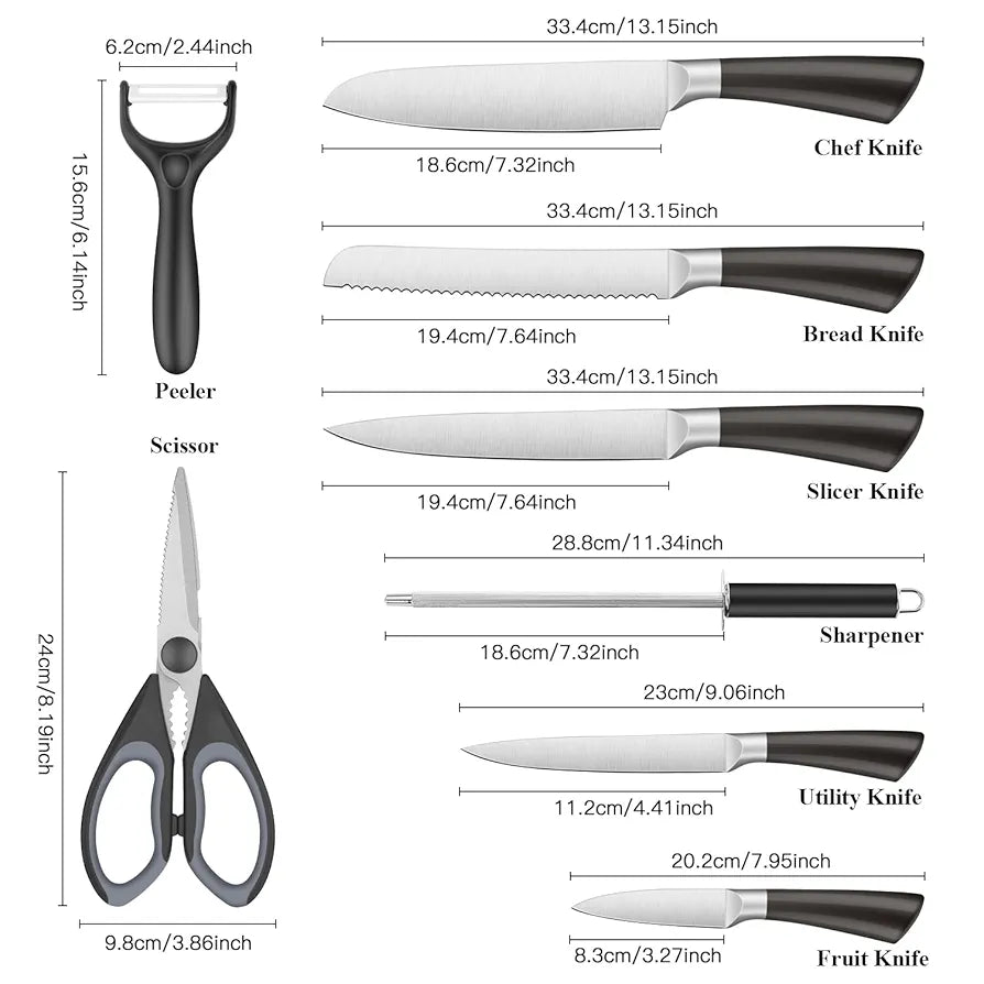 SET CUCHILLOS BASE AFILADORA