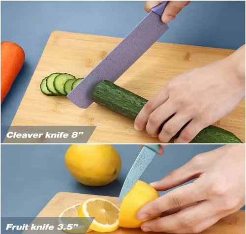 JUEGO DE CUCHILLOS 6 PIEZAS COLORES