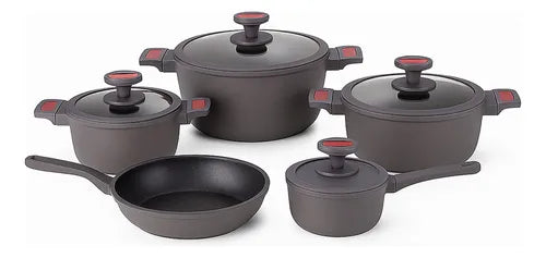 BATERÍA DE COCINA EN GRANITO 9 PIEZAS