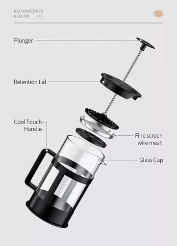 PRENSA FRANCESA 800ML NEGRA