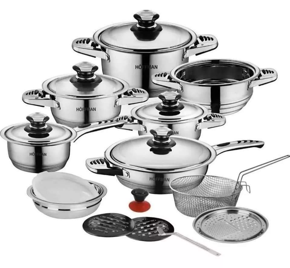 BATERIA DE COCINA 21 PIEZAS EN ACERO