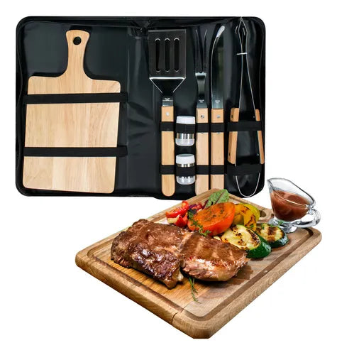 KIT BBQ CON TABLA DE PICAR
